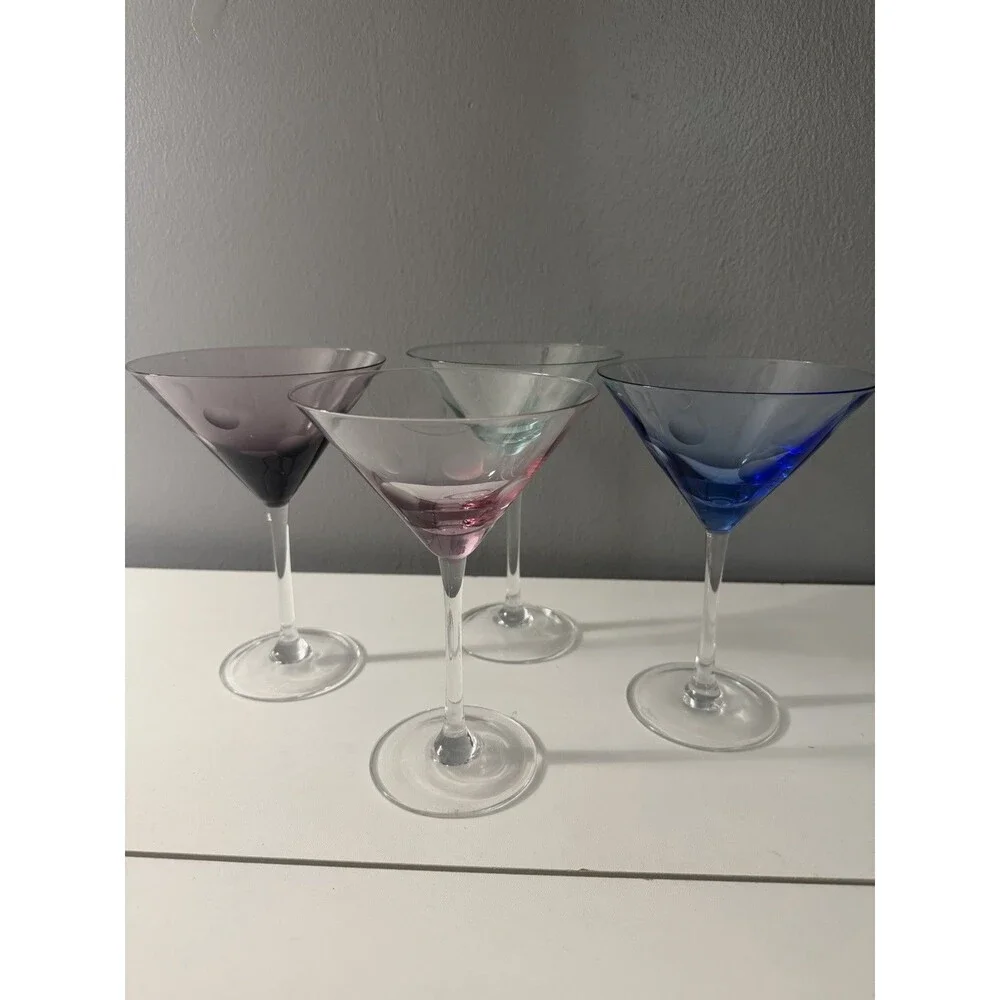 Marquis by Waterford Polka Dot Martini Glasses Set of 4 - Beautiful!